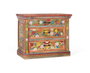 GINER Y COLOMER Commode à 3 tiroirs en bois de manguier multicolore